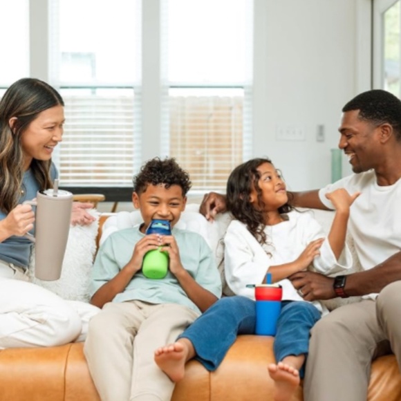 BrüMate Leap 12oz 100% Leakproof Kids Tumbler Handle Silicone Soft Straw Aurora - Picture 7 of 7